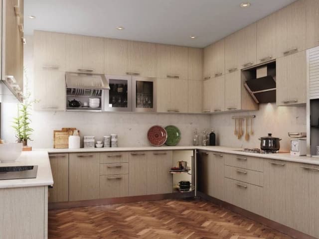 C-Shaped-Modular-Kitchen-in-Off-white-Theme-with-Upper-Cabinets Swiper Content 0