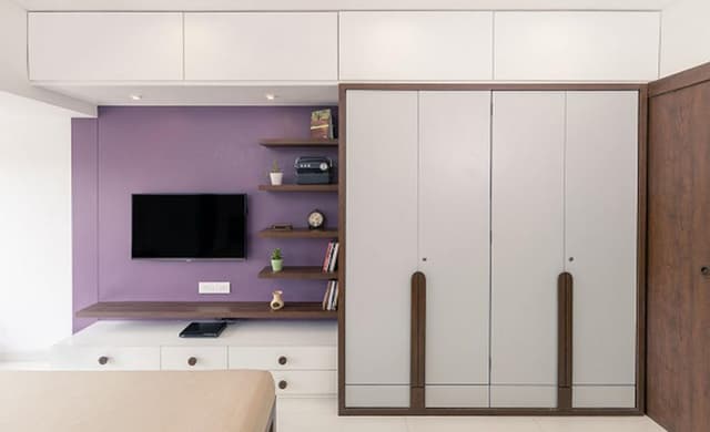 Ceiling-Fitted-4-Door-Wooden-Wardrobe-with-Wooden-Handles-Overhead-Cabinet-1 Ceiling-Fitted-4-Door-Wooden-Wardrobe-with-Wooden-Handles-Overhead-Cabinet-1