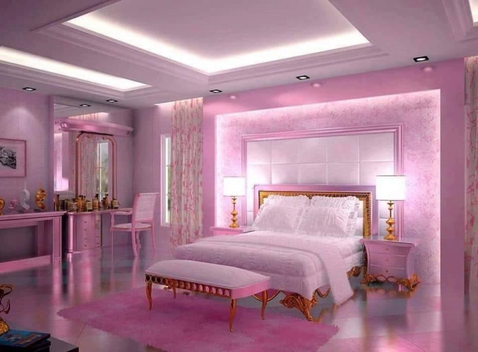 Combination-of-Pink-White-with-Traditional-Claws-Furniture-with-Wood-2-Side-Tables-with-Drawers-Beautiful-White-Light-Lamps-Complies-the-Whole-Look. Design Detail Banner 0