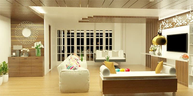 Contemporary-Living-Room-designed-with-Square-Armed-Sofa-Wooden-Coffee-Table-Wall-mounted-T.V.-Unit-with-Linear-Wall-Shelves-5 Design Detail Banner 4