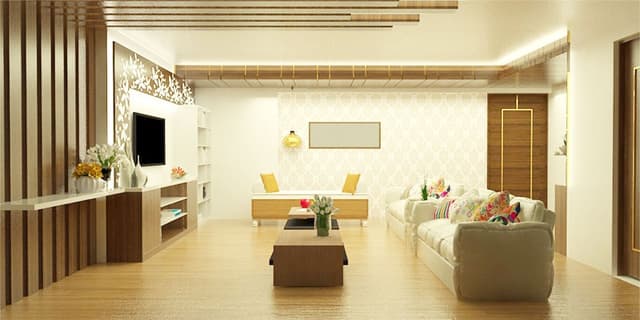 Contemporary-Living-Room-designed-with-Square-Armed-Sofa-Wooden-Coffee-Table-Wall-mounted-T.V.-Unit-with-Linear-Wall-Shelves-6 Swiper Content 5