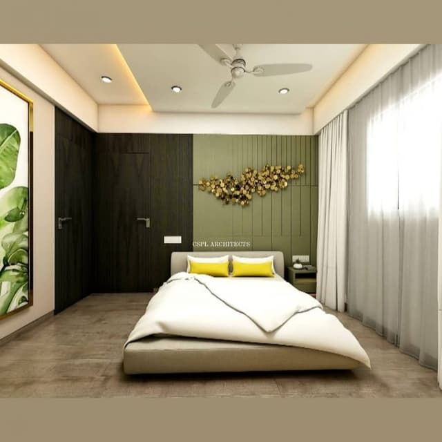 Contemporary-Style-Bedroom-has-a-Combination-of-White-Faded-Green. Swiper Content 1