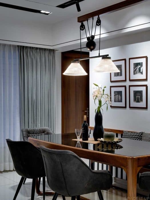 Contemporary-Styled-Dining-Room-incorporating-6-Seater-Wooden-Dining-Table-with-Glass-Top-3 Design Detail Banner 2