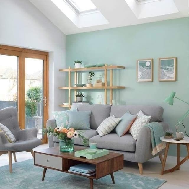 Contemporary-Styled-Grey-Shaded-Upholstered-2-Seater-Sofa-with-Wooden-Legs Swiper Content 0