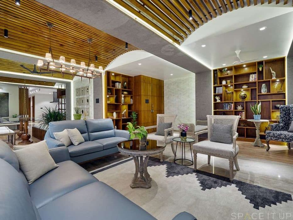 Contemporary-Styled-Living-Room-comprises-of-Blue-Shaded-Leather-Upholstered-Sofa-Set-1 Design Detail Banner 0