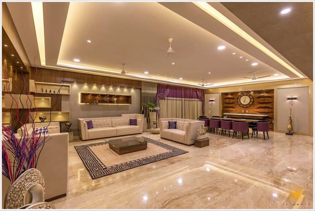 Contemporary-Styled-Open-Concept-Living-Dining-Room-incorporates-Cream-Coloured-Tufted-Square-Armed-Sofa3 Swiper Content 2