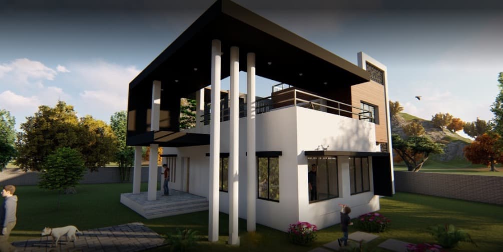 Contemporary-styled-G1-Storeyed-Bungalow-with-Flat-Roof-2 Design Detail Banner 1