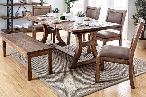Dining-Room-with-Wooden-Flooring-comprises-of-6-Seater-Wooden-Dining-Table Swiper Content 0