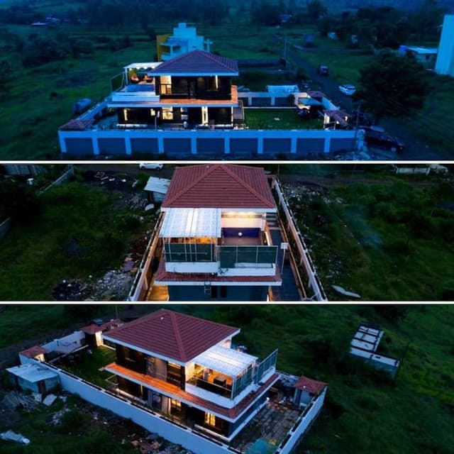 Exterior-View-of-G1-Contemporary-Bungalow-with-Pyramid-Roof-Manglore-Tiles-on-it Swiper Content 0