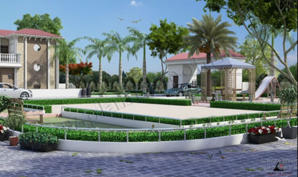 Exterior-Views-of-Residential-Township-incorporating-G1-Bungalows-having-Entrance-Porch-with-Columns-Flat-and-Sloping-Roof Design Detail Banner 0