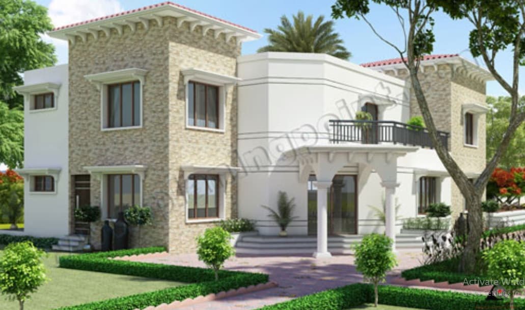 Exterior-Views-of-Residential-Township-incorporating-G1-Bungalows-having-Entrance-Porch-with-Columns-Flat-and-Sloping-Roof4 Design Detail Banner 3