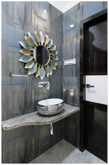 Greyish-Bathroom-comprising-of-Grey-Shaded-Wall-Tiles-Wall-Mounted-Stone-Countertop Design Detail Banner 0