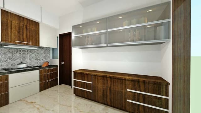 Kitchen-designed-with-Black-Granite-Countertop-Tiles-for-Kitchen-Backsplash-Base-Cabinets-Wall-Cabinets-Additional-Wooden-Cabinet-2 Swiper Content 1