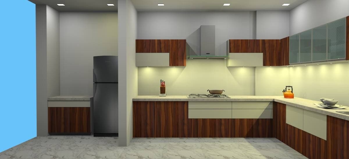 Kitchen-with-L-Shaped-Kitchen-Counter-White-Marble-Kitchen-Countertop-Lower-Kitchen-Cabinets-Built-in-Stove-with-Chimney-above Design Detail Banner 1