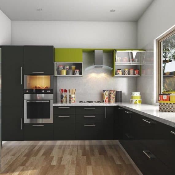 Kitchen-with-L-Shaped-Kitchen-Counter-with-Wooden-Flooring-White-Countertop-Built-in-Stove-with-Chimney-Tall-Unit-with-Built-in-Oven-Tall-Kitchen-Cabinets Design Detail Banner 0