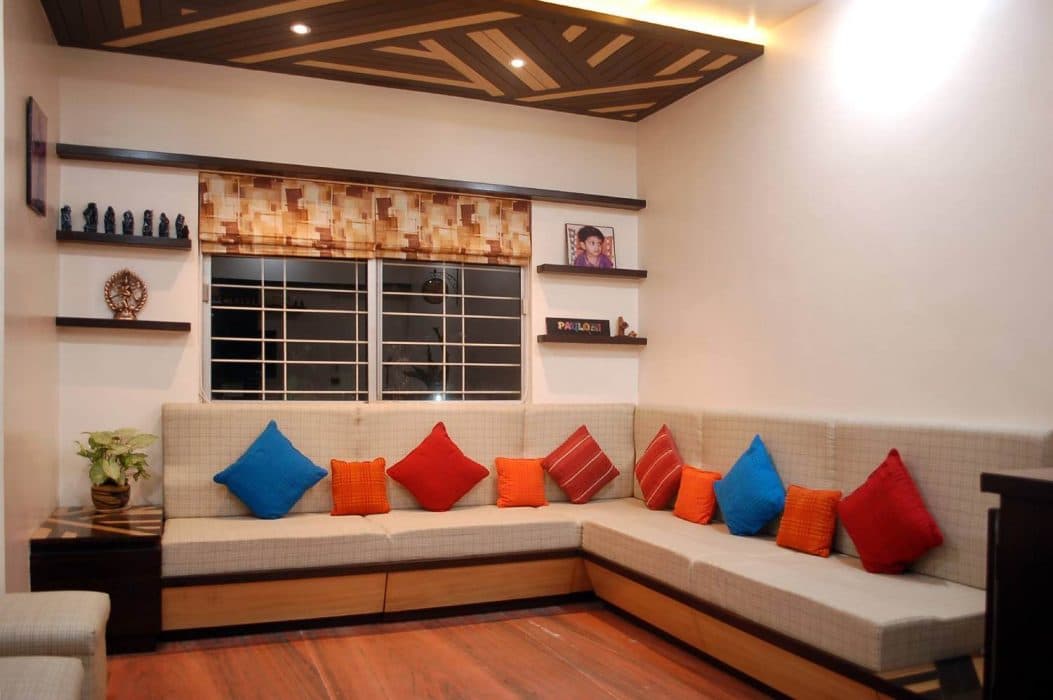 L-Shaped-Cushioned-Wooden-Sectional-Sofa-with-Colourful-Cushions Design Detail Banner 0