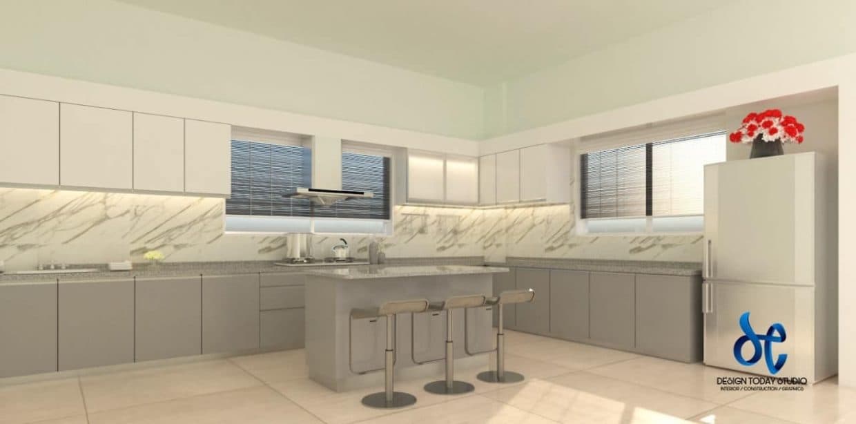 L-Shaped-Kitchen-Layout-with-an-Island-in-Grey-White-Theme.-The-Kitchen-consist-of-Grey-Coloured-Lower-Cabinets-with-Aluminum-Profile-Handles Design Detail Banner 0