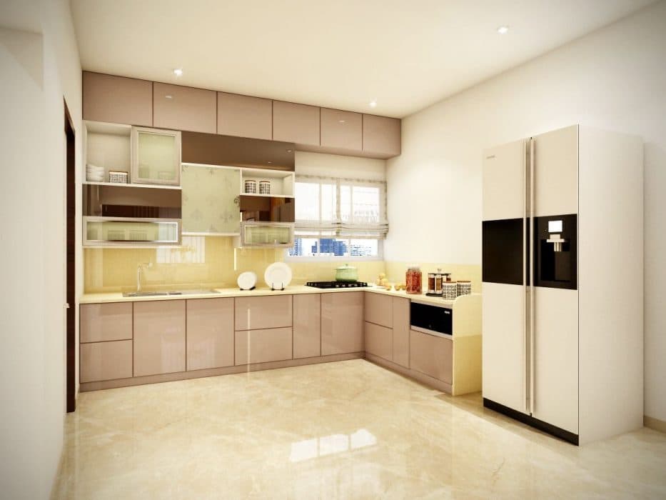 L-Shaped-Modern-Kitchen-incorporating-Glossy-Finish-Base-Cabinets Design Detail Banner 0