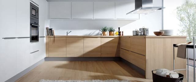 L-Shaped-Wooden-Contemporary-Kitchen Swiper Content 0