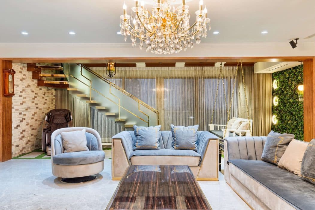 Lavish-Living-Room-comprising-Square-Armed-Sofa-Set-Rectangle-Coffee-Table-Square-End-Table-Side-Nesting-Tables-Sofa-Chairs-Recliner-Under-Canteliver-Staircase-Swing-in-front-of-Stairs-3 Design Detail Banner 1