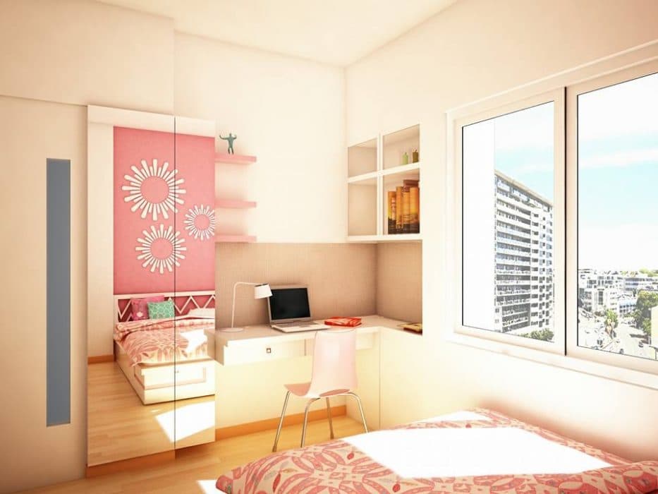Light-Pink-White-Coloured-Small-Children-Bedroom-02 Design Detail Banner 1