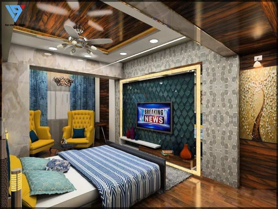 Luxurious-Bedroom-with-Wooden-Flooring-accommodating-Wooden-Double-Bed-Side-Tables-High-Wingback-Tufted-Chair-fin-Yellow-Colour-with-round-Table-2 Design Detail Banner 1