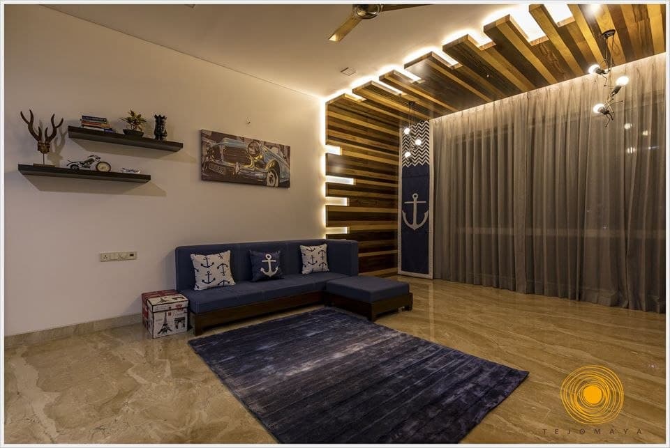 Luxurious-Contemporary-Living-Room-accommodating-Blue-Coloured-Sofa-4 Design Detail Banner 3