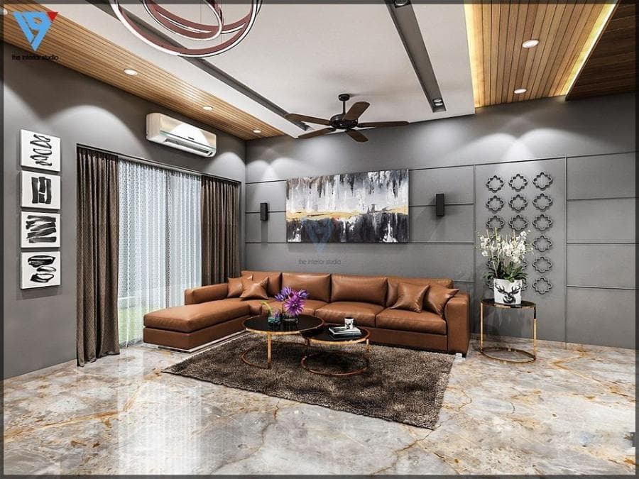 Luxurious-Living-Room-has-Grey-Brown-Two-Main-Colours-in-the-Space. Design Detail Banner 0