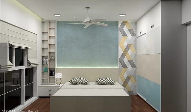 Minimalist-Bedroom-accommodating-White-Coloured-Trundle-Bed-Side-Tables-with-Lamp-on-it Swiper Content 1