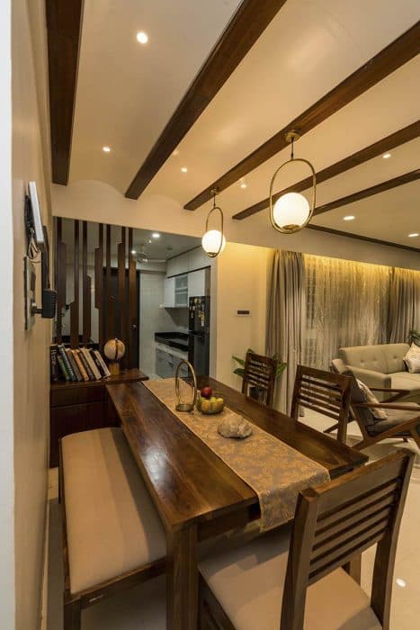 Open-Concept-Dining-Living-Room-comprises-of-6-Seater-Wooden-Dining-Table Swiper Content 1