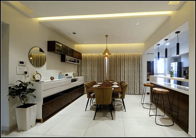 Open-Concept-Dining-Room-Kitchen-comprises-of-6-Seater-Wooden-Dining-Table-Upholstered-Dining-Chairs-with-Wooden-Legs-1 Open Concept Dining Room & Kitchen comprises of 6-Seater Wooden Dining Table