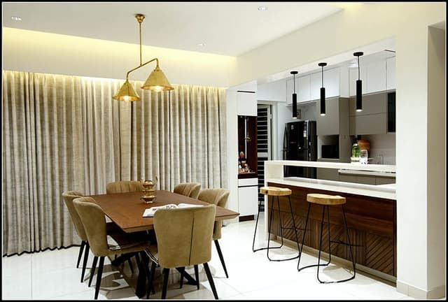 Open-Concept-Dining-Room-Kitchen-comprises-of-6-Seater-Wooden-Dining-Table-Upholstered-Dining-Chairs-with-Wooden-Legs-2 Open Concept Dining Room & Kitchen comprises of 6-Seater Wooden Dining Table