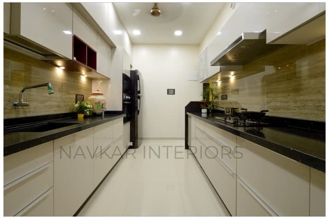 Parallel-Kitchen-Galley-Kitchen-Corridor-Kitchen-in-Cream-Theme-designed-with-Base-Cabinets Swiper Content 0