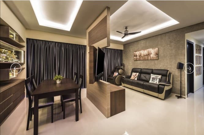 Small-Living-Room-incorporating-3-Seater-Leather-Upholstered-Sofa-Textured-Sofa-Back-Wall-with-Wall-Painting-Floor-Lamp-Recliner-Sofa-in-the-Corner-Wooden-TV-Unit. Design Detail Banner 0