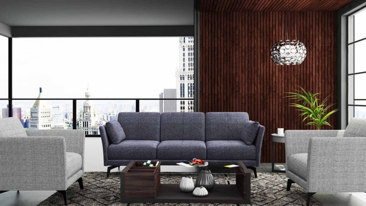 The-3-Seater-Grey-Upholstered-Sofa-having-Metal-Legs-Off-White-Upholstered-Chair-with-High-Armrest-is-Nicely-Placed-in-this-Living-Room. Design Detail Banner 0