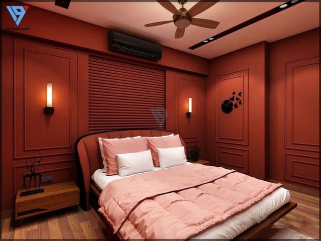 The-Copper-Red-Colour-is-making-this-Bedroom-Cozier. Swiper Content 0