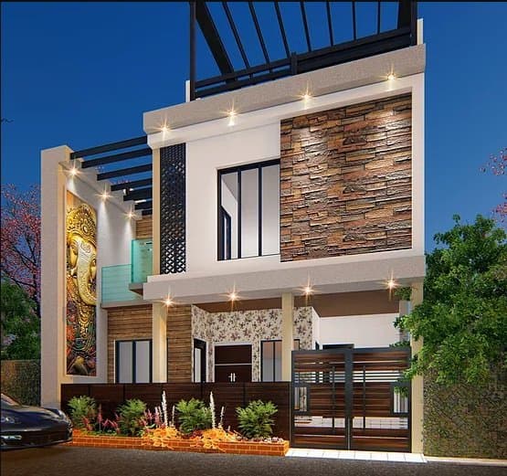 The-Modern-Contemporary-Style-2-Storey-House-consists-of-three-types-of-Textures-three-Massing-Levels-in-the-Whole-Composition. Design Detail Banner 0