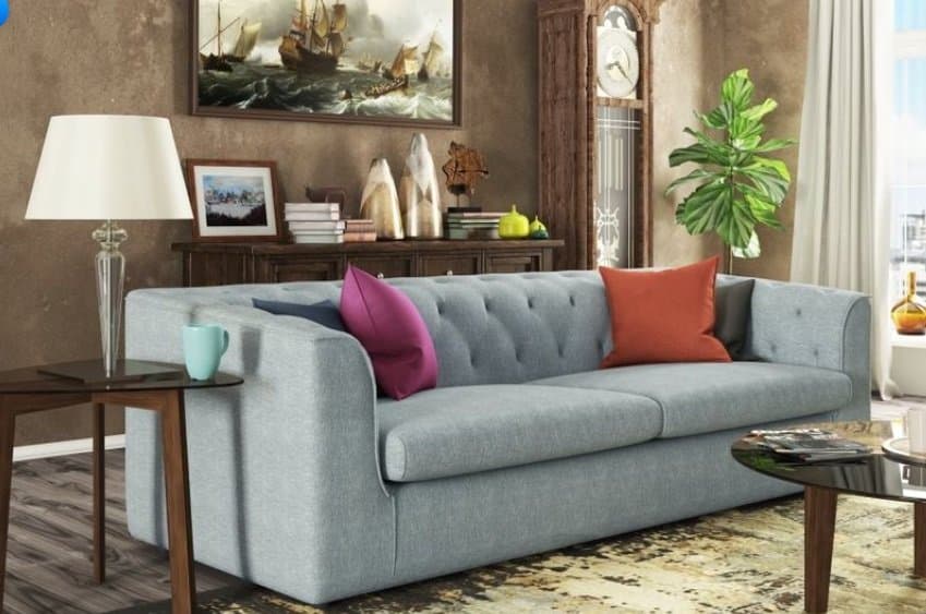 The-Pale-Blue-Tuxedo-2-Seater-Grey-Upholstered-Sofa Design Detail Banner 0
