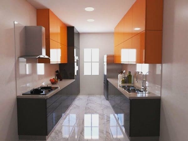The-Parallel-Kitchen-in-Orange-Grey-Theme-is-giving-a-Modern-Touch-to-the-Kitchen.-1 Design Detail Banner 0