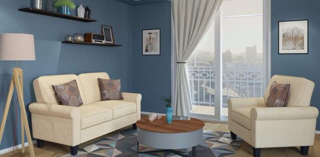 This-2-Single-Seater-White-Upholstered-Sofa-With-Round-Armrest. Swiper Content 0