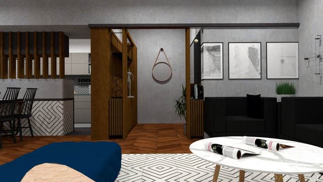 This-Circular-Center-Table-having-a-Marble-Table-Top-Wooden-legs-are-Making-it-Stylist Sofa Center Table