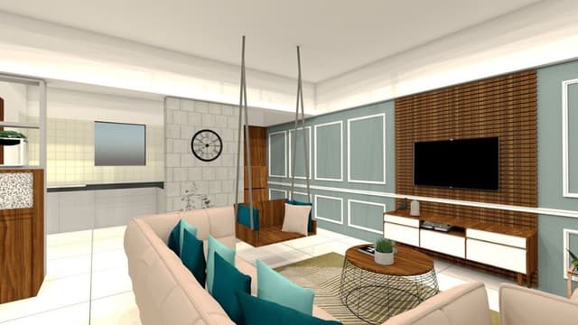 This-Contemporary-Style-Living-Room-consists-of-Pale-Peach-Colour-Puffed-Seating-Style-Sofa-with-Metal-Legs.-2 This Contemporary Style Living Room