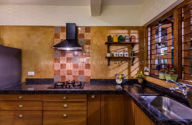 Traditional-L-Shaped-I-Shaped-Carpenter-Made-Wooden-Kitchen-Counters-with-Granite-Countertops Swiper Content 0