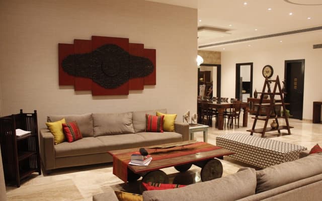 Transitional-Living-Room-comprising-of-Fabric-Upholstered-Square-Armed-Sofa Swiper Content 0