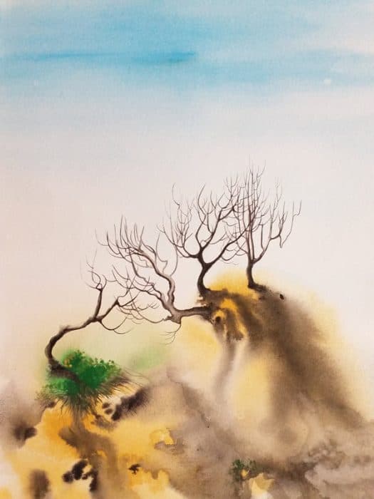 Trees-Connection_-through-Roots-their-Branches.-Painting-on-Paper-with-Water-Colour-best-suitable-for-Home-Decor.-1 Swiper Content 0