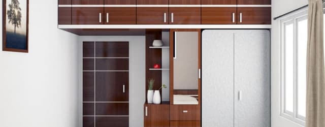 Wardrobe-with-Attached-Dressing-Table-incorporates-2-Door-Wooden-Wardrobe-with-Overhead-Cabinet Swiper Content 0