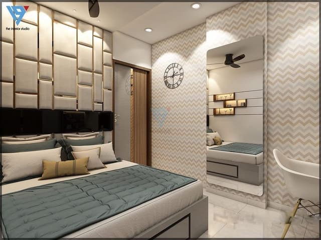 White-Bedroom-having-a-Grey-Laminated-Bed. Swiper Content 0