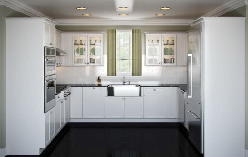 White-Themed-C-U-Shaped-Kitchen Design Detail Banner 0