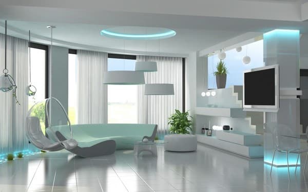 Contemporary Living Room designed with Curved shaped Designer Sofa Contemporary Living Room designed with Curved shaped Designer Sofa
