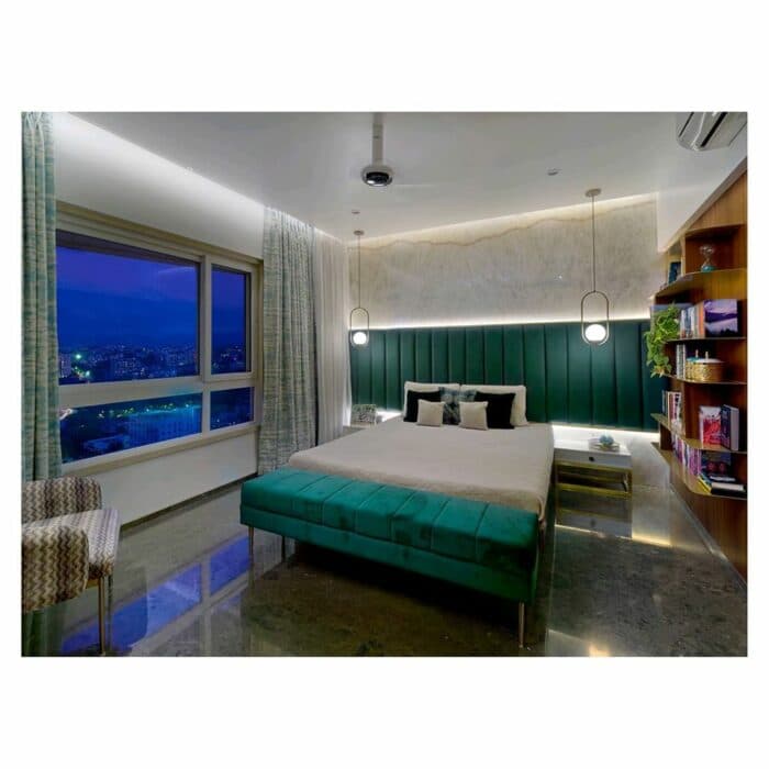 Contemporary Styled Bedroom with Wooden Double Bed with Storage below – 2 Contemporary Styled Bedroom with Wooden Double Bed with Storage below - 2